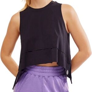 FP Movement by Free People Black Layered Sleeveless Tank